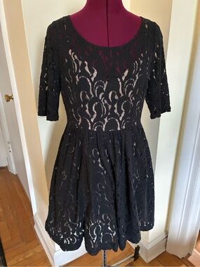Plenty by Trace Reese Estella Black Lace Fit & Flare Dress